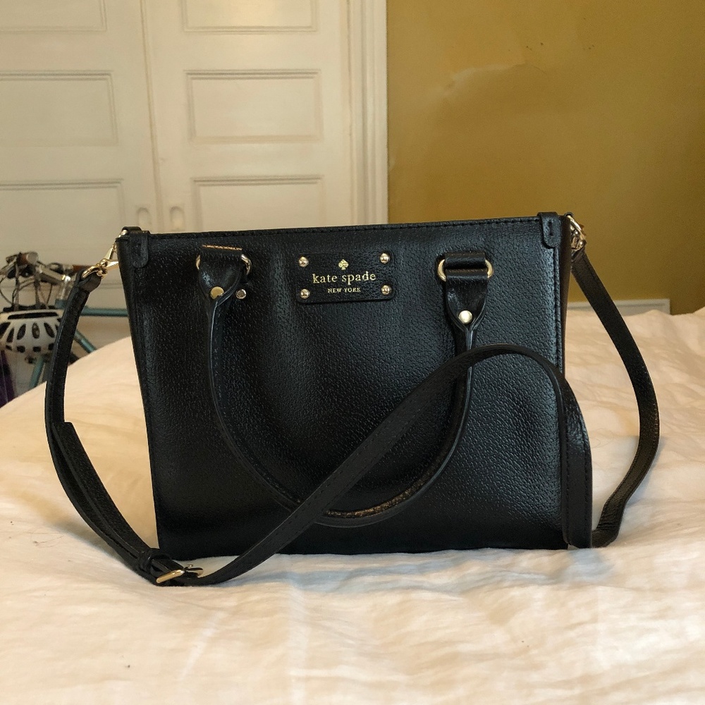 Kate Spade - Medium Black Leather Satchel